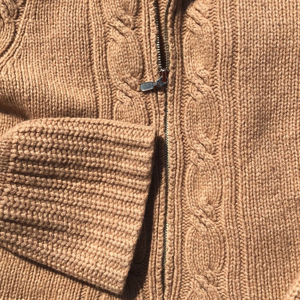 J Crew Upcycled Zip Up Wool Sweater Sz S/M - Picture 4 of 8